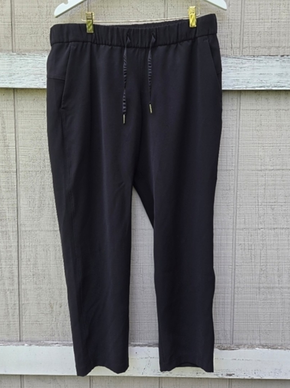 Lululemon Black On The Fly Pant Woven 27" Business Casual Office Pants W5BPMS 12